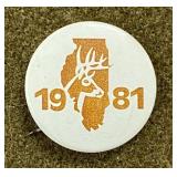 1981 Illinois Deer Pin