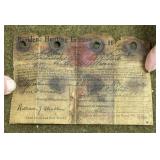 1924 State of Illinois Hunting License