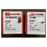 2 - Boxes Hornady 6mm Bullets