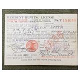1936 Illinois Hunting License