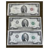 3 - $2 Bills