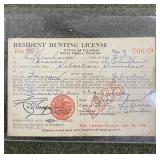 1935 Illinois Hunting License