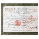 1936 Illinois Hunting License
