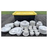 Tote Full of Noritake Versatone Dishes