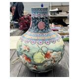 Oriental Vase with Koi Fish