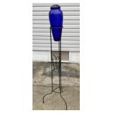 Cobalt Vase on Stand