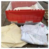 Tote Full of Bed Linens