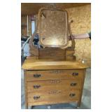 Oak 3 Drawer Lowboy Dresser