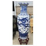 Large Oriental Vase with Dragons