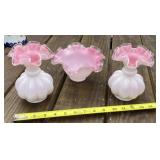 Fenton Overlay Vases
