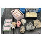 Alabaster Pigs, Minerals, Pig Soap