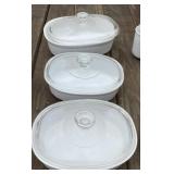 3 - Casserole Dishes with Lids