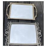 2 - Mirrored Vanity Trays