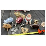 Crystal, Pottery & Wood Pigs