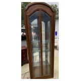 80' Lighted Glass Shelf Curio Cabinet