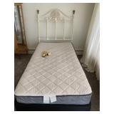 Twin Bed with Iron Headboard