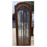 80' Lighted Glass Shelf Curio Cabinet
