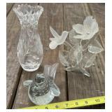 Glass Birds and Vase