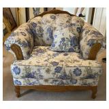 Oak Trim Floral Chair