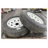 2 - 15" Trailer Tires and Wheels