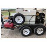 Pressure Washer on Tandem Axle Trailer