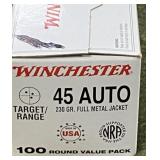100 rnds Winchester .45 Auto Ammo