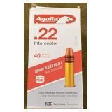 500 ct Brick Aguila .22 Interceptor