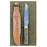German Stag Handle Bowie Knife