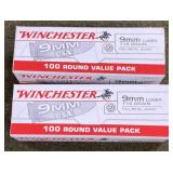 200 rnds Winchester 9mm Ammo