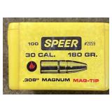 100 ct Speer .30 Caliber Bullets