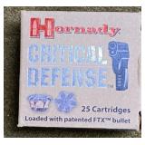 25 rnds Hornady Premium 9mm Ammo
