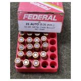 19 rnds .25 Auto Ammunition