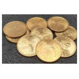 (9) 2000 Sacagawea Dollars BU