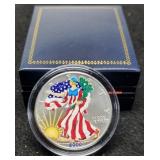2000 Silver Eagle Colorized w/ Case & COA