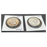 (2) Silver Half Dollars: