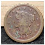 1854 Large Cent