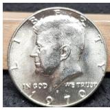 1970-D Silver K. Half Dollar Unc,