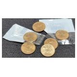 (6) Sacagawea Dollars In 2003-P&D Unc.