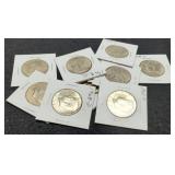 (10) 40% Silver 1968-D K. Half Dollars Unc.