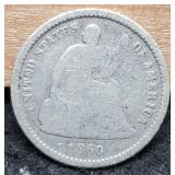 1860-O Liberty Seated Half Dime