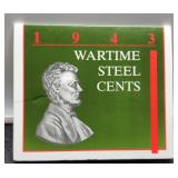 Set Of 3 1943 Steel War Cents P,D,S Unc w/