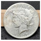1922-S Peace Dollar VF