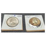 (2) Silver W. Quarters Unc. 1963, 1964