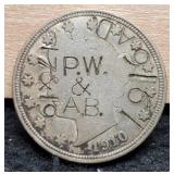 1910 V Nickel Love Token