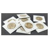 (10) 40% Silver K. Half Dollars 1968-D Unc.