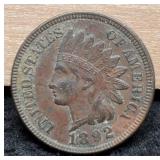 1892 Indian Head Cent w/ Liberty