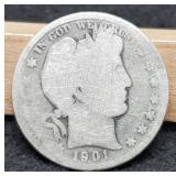 1901 Barber Half Dollar