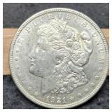 1921 Morgan Dollar AU