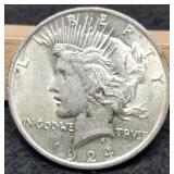 1924 Peace Dollar AU