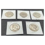 (5) 1964 K. Half Dollars Unc.